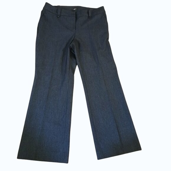 LOFT "Julie" Navy/Black Tweed Print Wide Leg High Waist Trousers - Picture 4 of 12